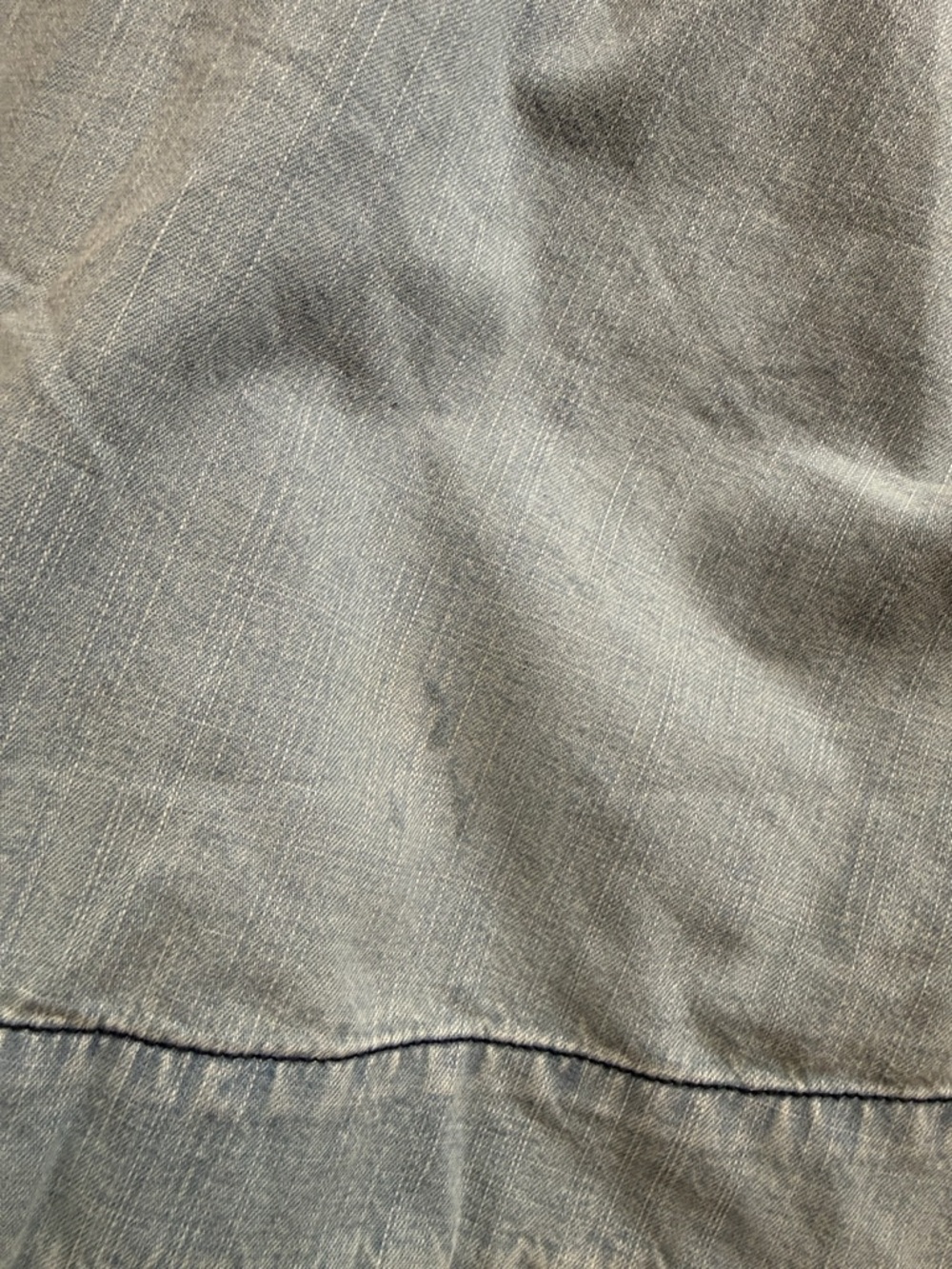 Free People Washed Blue Smocked Denim Mini Dress - Picture 6 of 9